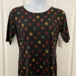 NWT Julia dress women’s size 2XL 2X black with stars bodycon fun LLR NEW